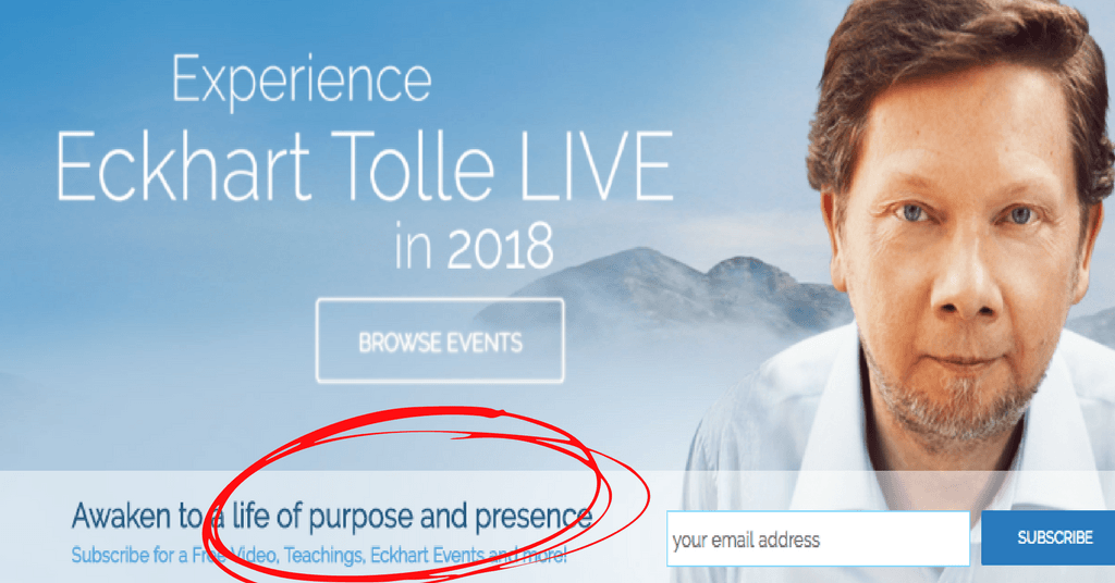 Eckhart Tolle online trendsetter and influencer