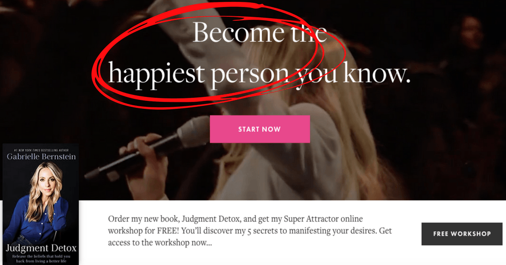 Gabby Bernstein online influencer and trendsetter offer